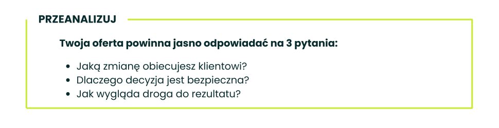 Trzy pytania, na które musi odpowiadać skuteczna oferta sprzedażowa
